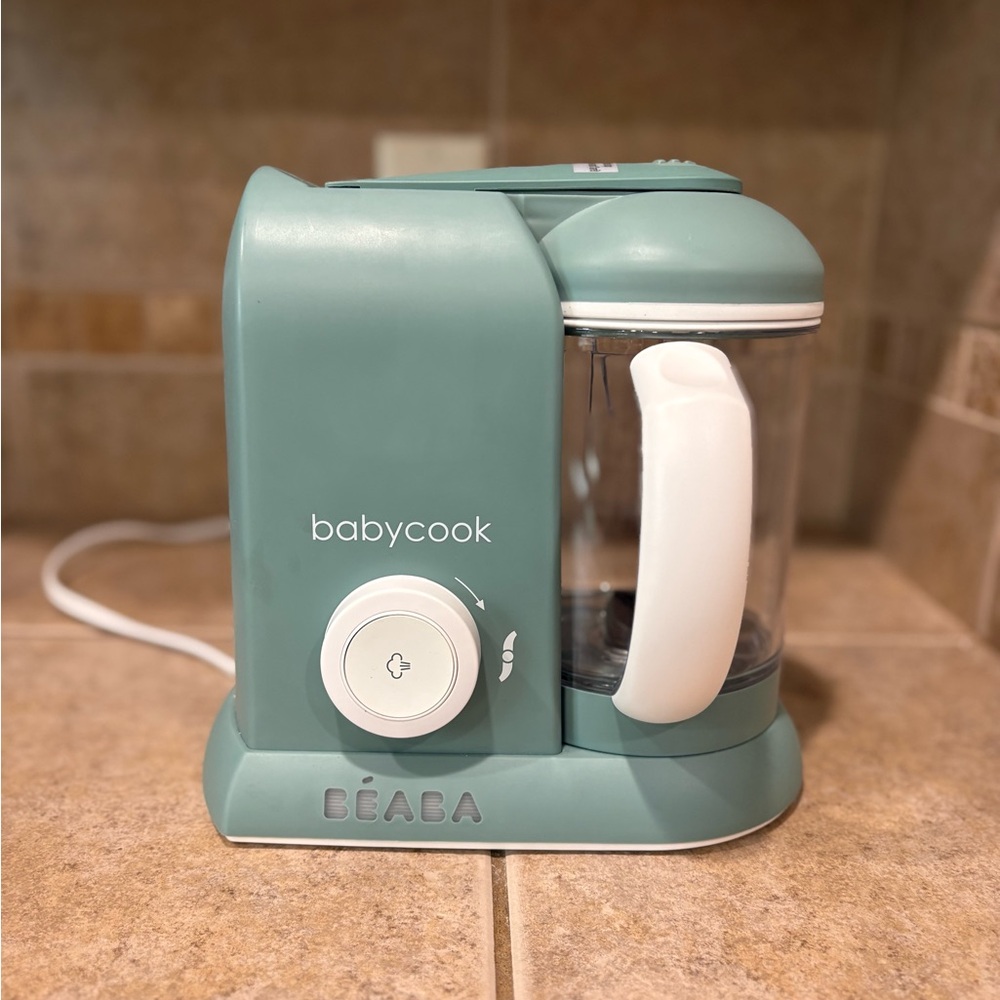 BÉABA Babycook solo food processor- Green and White Baby Food Maker
